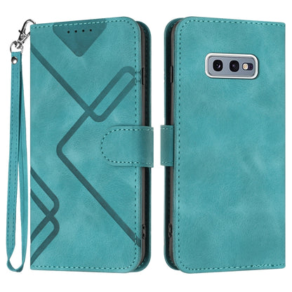 Line Pattern Skin Feel Leather Phone Case, For Samsung Galaxy A20s, For Samsung Galaxy Note10+, For Samsung Galaxy A20e / A10e, For Samsung Galaxy A70, For Samsung Galaxy A40, For Samsung Galaxy A10 / M10, For Samsung Galaxy A20 / A30                  ...