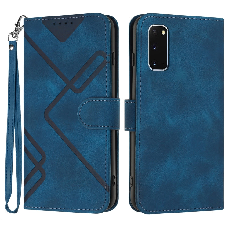 Line Pattern Skin Feel Leather Phone Case, For Samsung Galaxy A11 EU Version, For Samsung Galaxy S20, For Samsung Galaxy S20+, For Samsung Galaxy A21 EU Version, For Samsung Galaxy A71 4G, For Samsung Galaxy A51 4G, For Samsung Galaxy A50 / A50s       ...