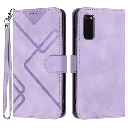 Line Pattern Skin Feel Leather Phone Case, For Samsung Galaxy A11 EU Version, For Samsung Galaxy S20, For Samsung Galaxy S20+, For Samsung Galaxy A21 EU Version, For Samsung Galaxy A71 4G, For Samsung Galaxy A51 4G, For Samsung Galaxy A50 / A50s       ...