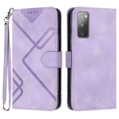Line Pattern Skin Feel Leather Phone Case, For Samsung Galaxy S23+ 5G, For Samsung Galaxy S23 5G, For Samsung Galaxy A14 5G, For Samsung Galaxy M13 India / F13, For Samsung Galaxy S20 FE, For Samsung Galaxy Xcover6 Pro, For Samsung Galaxy M53 5G       ...