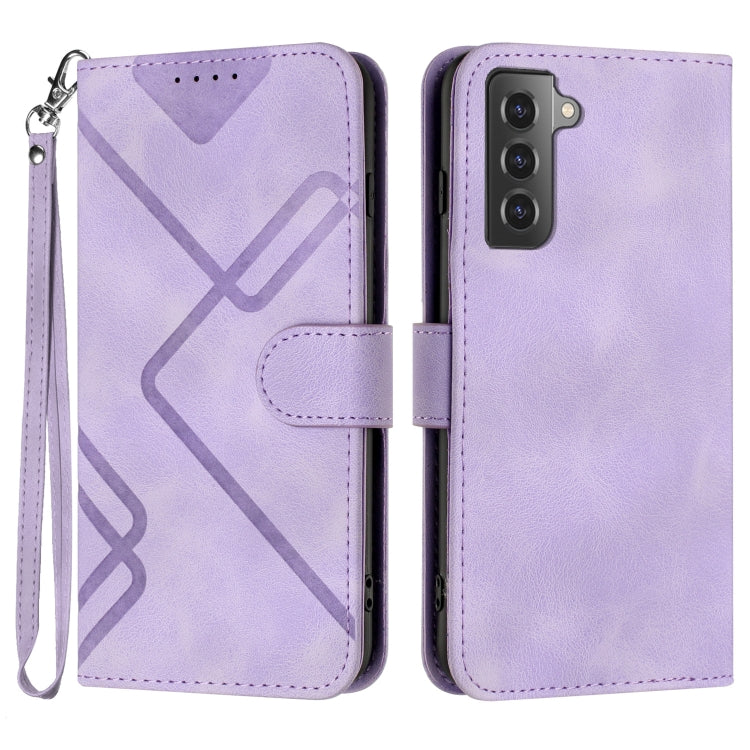 Line Pattern Skin Feel Leather Phone Case, For Samsung Galaxy A32 4G, For Samsung Galaxy A02 EU Version, For Samsung Galaxy A72 4G/5G, For Samsung Galaxy A52 4G/5G, For Samsung Galaxy S21 5G, For Samsung Galaxy S21+ 5G, For Samsung Galaxy S21 Ultra 5G ...