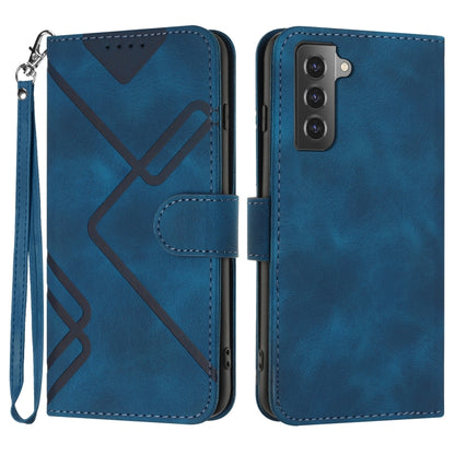 Line Pattern Skin Feel Leather Phone Case, For Samsung Galaxy S22 5G, For Samsung Galaxy A13 5G, For Samsung Galaxy Xcover 5, For Samsung Galaxy A03s 166mm, For Samsung Galaxy A41, For Samsung Galaxy A22 4G, For Samsung Galaxy A22 5G                   ...