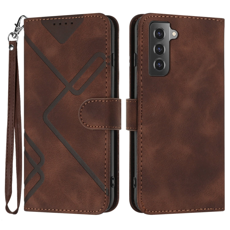 Line Pattern Skin Feel Leather Phone Case, For Samsung Galaxy S22 5G, For Samsung Galaxy A13 5G, For Samsung Galaxy Xcover 5, For Samsung Galaxy A03s 166mm, For Samsung Galaxy A41, For Samsung Galaxy A22 4G, For Samsung Galaxy A22 5G                   ...