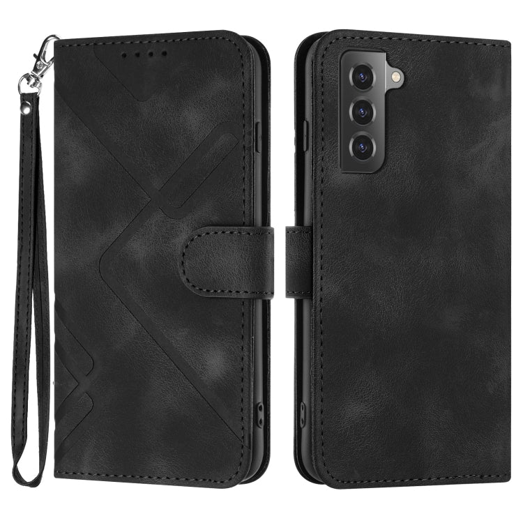 Line Pattern Skin Feel Leather Phone Case, For Samsung Galaxy A32 4G, For Samsung Galaxy A02 EU Version, For Samsung Galaxy A72 4G/5G, For Samsung Galaxy A52 4G/5G, For Samsung Galaxy S21 5G, For Samsung Galaxy S21+ 5G, For Samsung Galaxy S21 Ultra 5G ...