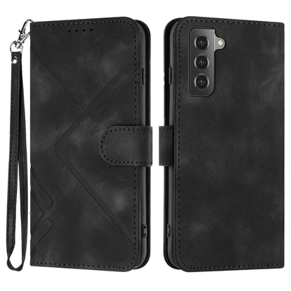 Line Pattern Skin Feel Leather Phone Case, For Samsung Galaxy A32 4G, For Samsung Galaxy A02 EU Version, For Samsung Galaxy A72 4G/5G, For Samsung Galaxy A52 4G/5G, For Samsung Galaxy S21 5G, For Samsung Galaxy S21+ 5G, For Samsung Galaxy S21 Ultra 5G ...