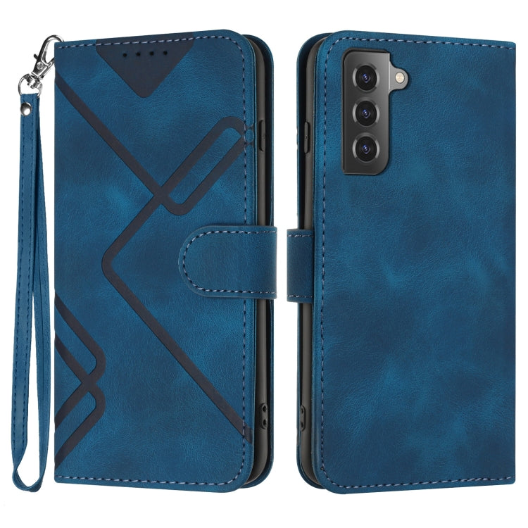 Line Pattern Skin Feel Leather Phone Case, For Samsung Galaxy S22 5G, For Samsung Galaxy A13 5G, For Samsung Galaxy Xcover 5, For Samsung Galaxy A03s 166mm, For Samsung Galaxy A41, For Samsung Galaxy A22 4G, For Samsung Galaxy A22 5G                   ...