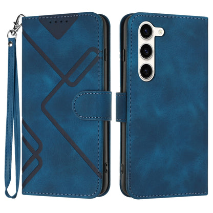 Line Pattern Skin Feel Leather Phone Case, For Samsung Galaxy S23+ 5G, For Samsung Galaxy S23 5G, For Samsung Galaxy A14 5G, For Samsung Galaxy M13 India / F13, For Samsung Galaxy S20 FE, For Samsung Galaxy Xcover6 Pro, For Samsung Galaxy M53 5G       ...