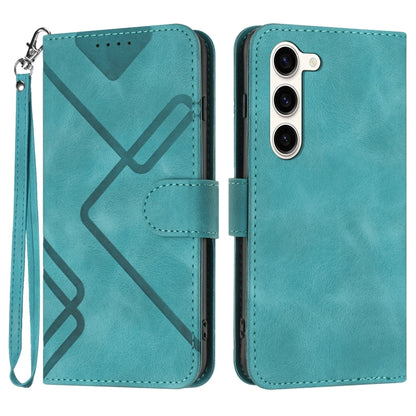 Line Pattern Skin Feel Leather Phone Case, For Samsung Galaxy S23+ 5G, For Samsung Galaxy S23 5G, For Samsung Galaxy A14 5G, For Samsung Galaxy M13 India / F13, For Samsung Galaxy S20 FE, For Samsung Galaxy Xcover6 Pro, For Samsung Galaxy M53 5G       ...