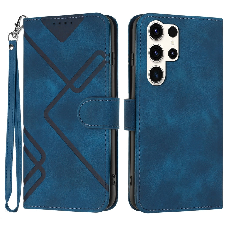 Line Pattern Skin Feel Leather Phone Case, For Samsung Galaxy A55, For Samsung Galaxy A35, For Samsung Galaxy A24 4G, For Samsung Galaxy A14 4G, For Samsung Galaxy A34 5G, For Samsung Galaxy A54 5G, For Samsung Galaxy A04e, For Samsung Galaxy S23 Ultra 5G