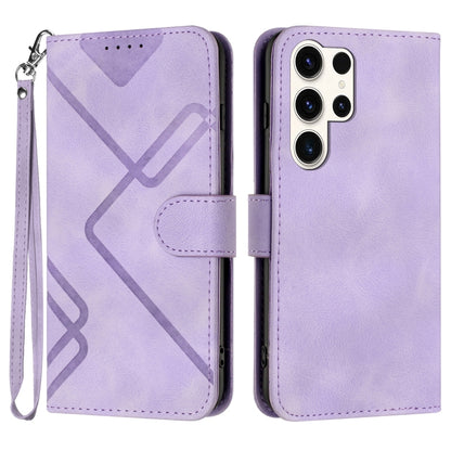 Line Pattern Skin Feel Leather Phone Case, For Samsung Galaxy A55, For Samsung Galaxy A35, For Samsung Galaxy A24 4G, For Samsung Galaxy A14 4G, For Samsung Galaxy A34 5G, For Samsung Galaxy A54 5G, For Samsung Galaxy A04e, For Samsung Galaxy S23 Ultra 5G
