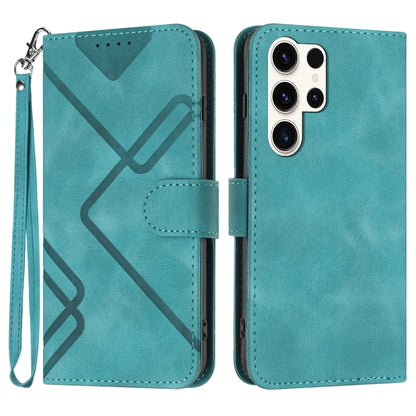 Line Pattern Skin Feel Leather Phone Case, For Samsung Galaxy A55, For Samsung Galaxy A35, For Samsung Galaxy A24 4G, For Samsung Galaxy A14 4G, For Samsung Galaxy A34 5G, For Samsung Galaxy A54 5G, For Samsung Galaxy A04e, For Samsung Galaxy S23 Ultra 5G