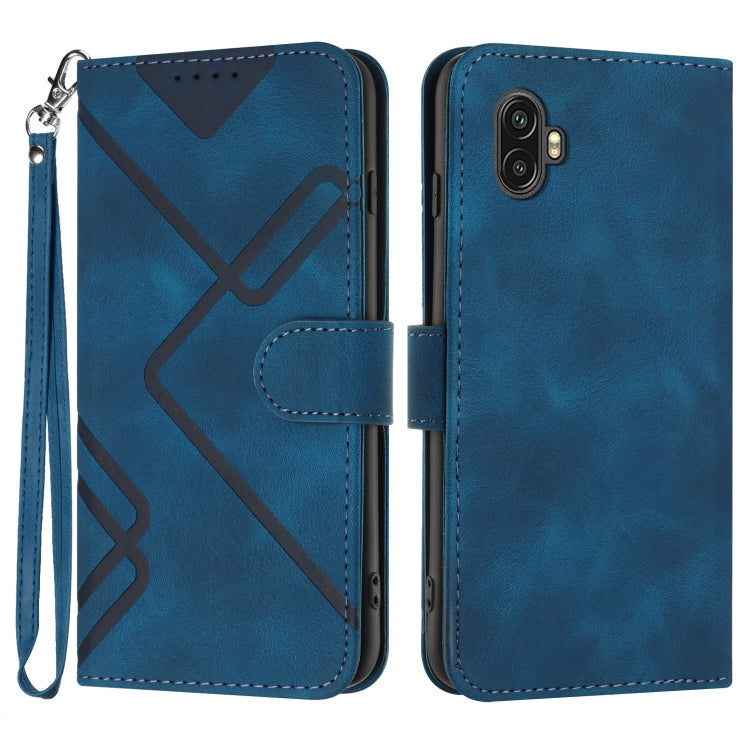 Line Pattern Skin Feel Leather Phone Case, For Samsung Galaxy S23+ 5G, For Samsung Galaxy S23 5G, For Samsung Galaxy A14 5G, For Samsung Galaxy M13 India / F13, For Samsung Galaxy S20 FE, For Samsung Galaxy Xcover6 Pro, For Samsung Galaxy M53 5G       ...
