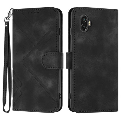 Line Pattern Skin Feel Leather Phone Case, For Samsung Galaxy S23+ 5G, For Samsung Galaxy S23 5G, For Samsung Galaxy A14 5G, For Samsung Galaxy M13 India / F13, For Samsung Galaxy S20 FE, For Samsung Galaxy Xcover6 Pro, For Samsung Galaxy M53 5G       ...