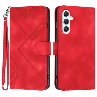 Line Pattern Skin Feel Leather Phone Case, For Samsung Galaxy A55, For Samsung Galaxy A35, For Samsung Galaxy A24 4G, For Samsung Galaxy A14 4G, For Samsung Galaxy A34 5G, For Samsung Galaxy A54 5G, For Samsung Galaxy A04e, For Samsung Galaxy S23 Ultra 5G