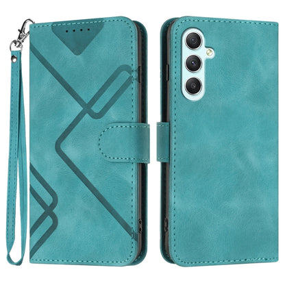 Line Pattern Skin Feel Leather Phone Case, For Samsung Galaxy A55, For Samsung Galaxy A35, For Samsung Galaxy A24 4G, For Samsung Galaxy A14 4G, For Samsung Galaxy A34 5G, For Samsung Galaxy A54 5G, For Samsung Galaxy A04e, For Samsung Galaxy S23 Ultra 5G