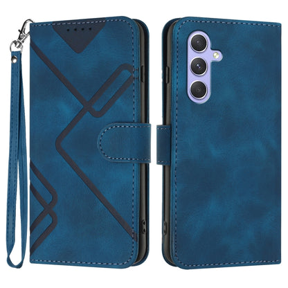 Line Pattern Skin Feel Leather Phone Case, For Samsung Galaxy A55, For Samsung Galaxy A35, For Samsung Galaxy A24 4G, For Samsung Galaxy A14 4G, For Samsung Galaxy A34 5G, For Samsung Galaxy A54 5G, For Samsung Galaxy A04e, For Samsung Galaxy S23 Ultra 5G