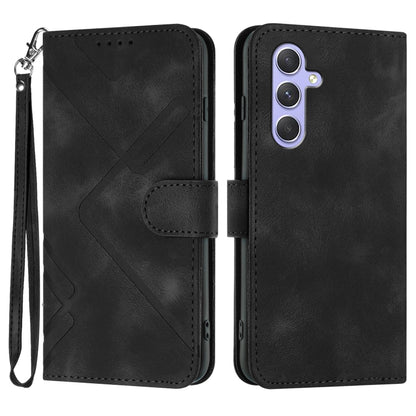 Line Pattern Skin Feel Leather Phone Case, For Samsung Galaxy A55, For Samsung Galaxy A35, For Samsung Galaxy A24 4G, For Samsung Galaxy A14 4G, For Samsung Galaxy A34 5G, For Samsung Galaxy A54 5G, For Samsung Galaxy A04e, For Samsung Galaxy S23 Ultra 5G