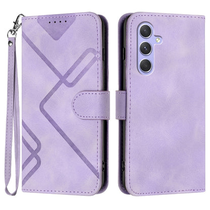 Line Pattern Skin Feel Leather Phone Case, For Samsung Galaxy A55, For Samsung Galaxy A35, For Samsung Galaxy A24 4G, For Samsung Galaxy A14 4G, For Samsung Galaxy A34 5G, For Samsung Galaxy A54 5G, For Samsung Galaxy A04e, For Samsung Galaxy S23 Ultra 5G