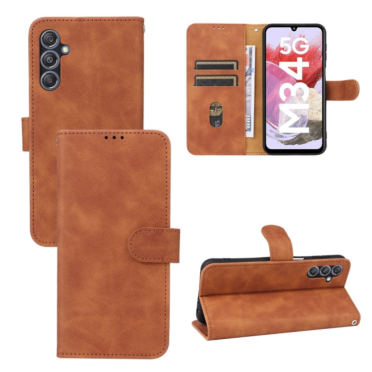 Skin Feel Magnetic Flip Leather Phone Case, For Samsung Galaxy A05 4G, For Samsung Galaxy A05s 4G, For Samsung Galaxy M34 5G, For Samsung Galaxy A25 5G, For Samsung Galaxy S23 FE 5G, For Samsung Galaxy M54 5G