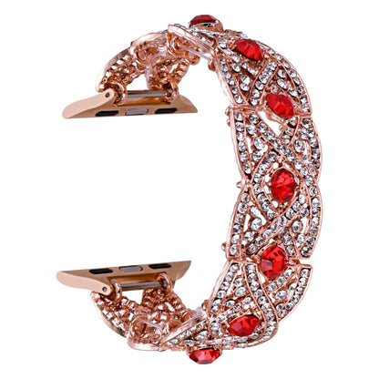 Diamonds Twist Metal Watch Band, For Apple Watch Series 10 46mm, For Apple Watch Series 10 42mm, For Apple Watch SE 2023 44mm, For Apple Watch SE 2023 40mm, For Apple Watch Ultra 2 49mm, For Apple Watch 9 45mm, For Apple Watch 9 41mm                   ...