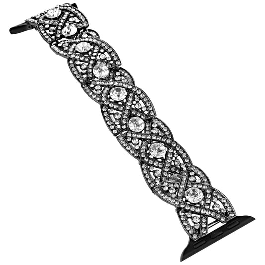 Diamonds Twist Metal Watch Band, For Apple Watch 7 41mm, For Apple Watch 7 45mm, For Apple Watch SE 40mm, For Apple Watch SE 44mm, For Apple Watch 6 40mm, For Apple Watch 6 44mm, For Apple Watch 5 44mm, For Apple Watch 5 40mm, For Apple Watch 4 44mm   ...