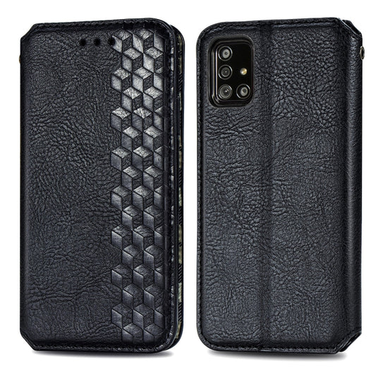 Cubic Grid Pressed Horizontal Flip Magnetic Leather Case with Holder & Card Slots & Wallet, For iPhone SE 2022 / SE 2020 / 8 / 7, For iPhone 8 Plus & 7Plus, For iPhone XR, For Samsung Galaxy A51, For Samsung Galaxy S20, For Samsung Galaxy S20+         ...