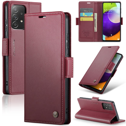 CaseMe 023 Butterfly Buckle Litchi Texture RFID Anti-theft Leather Phone Case, For Samsung Galaxy S22 5G, For Samsung Galaxy A32 5G / M32 5G, For Samsung Galaxy A52/A52s 5G, For Samsung Galaxy A22 5G, For Samsung Galaxy S21 FE 5G, For Samsung Galaxy A7...