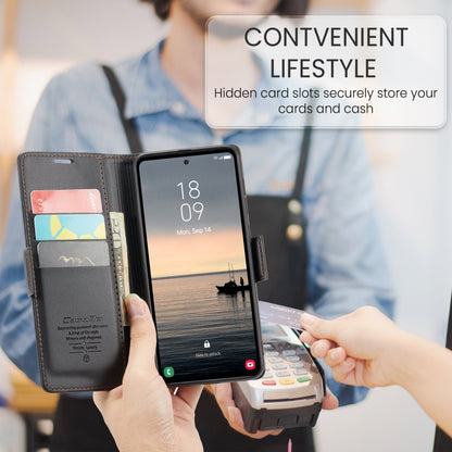 CaseMe 023 Butterfly Buckle Litchi Texture RFID Anti-theft Leather Phone Case, For Samsung Galaxy S23 FE 5G, For Samsung Galaxy A24 4G, For Samsung Galaxy A14 4G/5G, For Samsung Galaxy A34 5G, For Samsung Galaxy A54 5G, For Samsung Galaxy S23 Ultra 5G ...