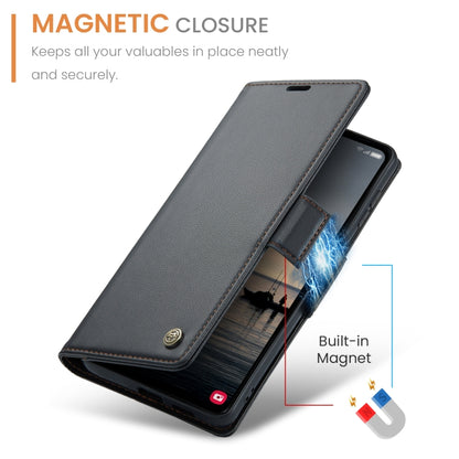 CaseMe 023 Butterfly Buckle Litchi Texture RFID Anti-theft Leather Phone Case, For Samsung Galaxy S23 FE 5G, For Samsung Galaxy A24 4G, For Samsung Galaxy A14 4G/5G, For Samsung Galaxy A34 5G, For Samsung Galaxy A54 5G, For Samsung Galaxy S23 Ultra 5G ...
