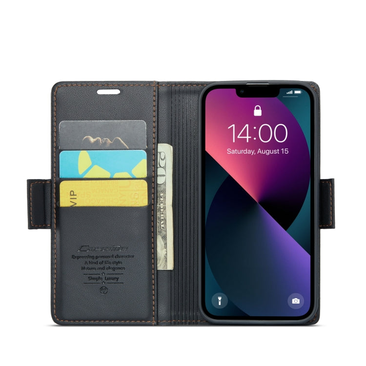 CaseMe 023 Butterfly Buckle Litchi Texture RFID Anti-theft Leather Phone Case, For iPhone 14, For iPhone 15 Pro Max, For iPhone 15 Pro, For iPhone 14 Plus, For iPhone 14 Pro, For iPhone 15 Plus, For iPhone 15, For iPhone 14 Pro Max
