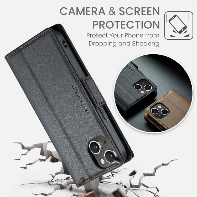 CaseMe 023 Butterfly Buckle Litchi Texture RFID Anti-theft Leather Phone Case, For iPhone 14, For iPhone 15 Pro Max, For iPhone 15 Pro, For iPhone 14 Plus, For iPhone 14 Pro, For iPhone 15 Plus, For iPhone 15, For iPhone 14 Pro Max