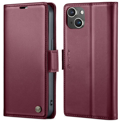 CaseMe 023 Butterfly Buckle Litchi Texture RFID Anti-theft Leather Phone Case, For iPhone 15 Pro Max, For iPhone 14, For iPhone 14 Plus, For iPhone 15 Pro, For iPhone 15 Plus, For iPhone 14 Pro, For iPhone 15, For iPhone 14 Pro Max