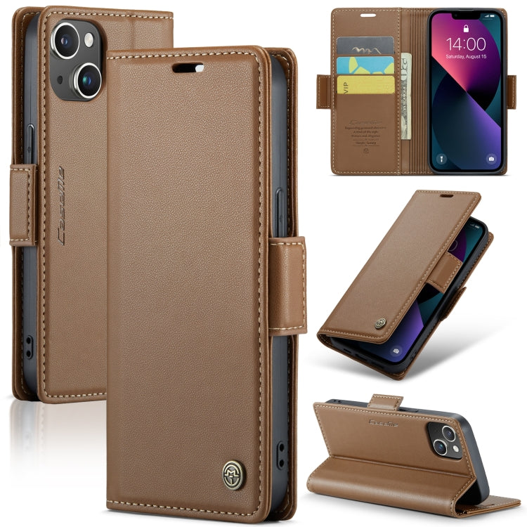 CaseMe 023 Butterfly Buckle Litchi Texture RFID Anti-theft Leather Phone Case, For iPhone 14, For iPhone 15 Pro Max, For iPhone 15 Pro, For iPhone 14 Plus, For iPhone 14 Pro, For iPhone 15 Plus, For iPhone 15, For iPhone 14 Pro Max