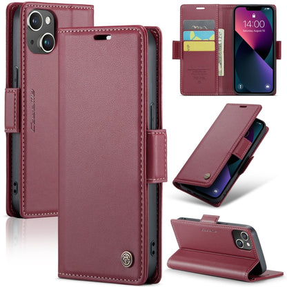 CaseMe 023 Butterfly Buckle Litchi Texture RFID Anti-theft Leather Phone Case, For iPhone 15 Pro Max, For iPhone 14, For iPhone 14 Plus, For iPhone 15 Pro, For iPhone 15 Plus, For iPhone 14 Pro, For iPhone 15, For iPhone 14 Pro Max