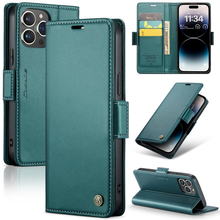 CaseMe 023 Butterfly Buckle Litchi Texture RFID Anti-theft Leather Phone Case, For iPhone 14, For iPhone 15 Pro Max, For iPhone 15 Pro, For iPhone 14 Plus, For iPhone 14 Pro, For iPhone 15 Plus, For iPhone 15, For iPhone 14 Pro Max