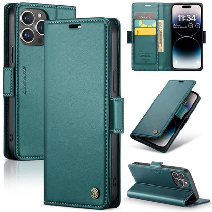 CaseMe 023 Butterfly Buckle Litchi Texture RFID Anti-theft Leather Phone Case, For iPhone 15 Pro Max, For iPhone 14, For iPhone 14 Plus, For iPhone 15 Pro, For iPhone 15 Plus, For iPhone 14 Pro, For iPhone 15, For iPhone 14 Pro Max