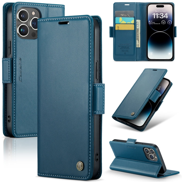 CaseMe 023 Butterfly Buckle Litchi Texture RFID Anti-theft Leather Phone Case, For iPhone 14, For iPhone 15 Pro Max, For iPhone 15 Pro, For iPhone 14 Plus, For iPhone 14 Pro, For iPhone 15 Plus, For iPhone 15, For iPhone 14 Pro Max