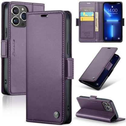 CaseMe 023 Butterfly Buckle Litchi Texture RFID Anti-theft Leather Phone Case, For iPhone 13, For iPhone 13 mini, For iPhone 13 Pro, For iPhone 13 Pro Max, For iPhone 12 / 12 Pro, For iPhone 12 Pro Max, For iPhone 12 mini, For iPhone 11