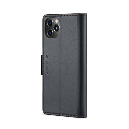 CaseMe 023 Butterfly Buckle Litchi Texture RFID Anti-theft Leather Phone Case, For iPhone 11 Pro, For iPhone 11 Pro Max, For iPhone XS Max, For iPhone XS, For iPhone XR, For iPhone SE 2022/SE 2020/6/7/8, For iPhone 6 Plus/7 Plus/8 Plus