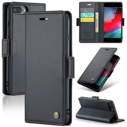CaseMe 023 Butterfly Buckle Litchi Texture RFID Anti-theft Leather Phone Case, For iPhone 11 Pro, For iPhone 11 Pro Max, For iPhone XS Max, For iPhone XS, For iPhone XR, For iPhone SE 2022/SE 2020/6/7/8, For iPhone 6 Plus/7 Plus/8 Plus