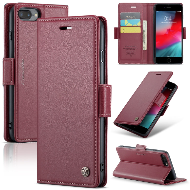 CaseMe 023 Butterfly Buckle Litchi Texture RFID Anti-theft Leather Phone Case, For iPhone 11 Pro, For iPhone 11 Pro Max, For iPhone XS Max, For iPhone XS, For iPhone XR, For iPhone SE 2022/SE 2020/6/7/8, For iPhone 6 Plus/7 Plus/8 Plus
