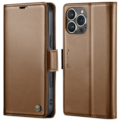 CaseMe 023 Butterfly Buckle Litchi Texture RFID Anti-theft Leather Phone Case, For iPhone 15 Pro Max, For iPhone 14, For iPhone 14 Plus, For iPhone 15 Pro, For iPhone 15 Plus, For iPhone 14 Pro, For iPhone 15, For iPhone 14 Pro Max