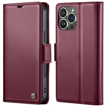 CaseMe 023 Butterfly Buckle Litchi Texture RFID Anti-theft Leather Phone Case, For iPhone 15 Pro Max, For iPhone 14, For iPhone 14 Plus, For iPhone 15 Pro, For iPhone 15 Plus, For iPhone 14 Pro, For iPhone 15, For iPhone 14 Pro Max