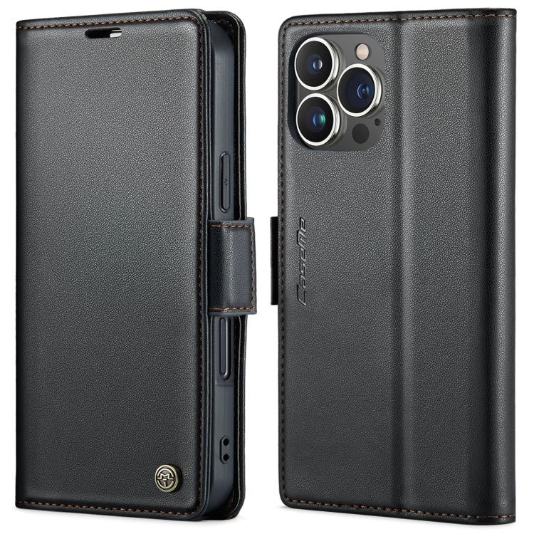 CaseMe 023 Butterfly Buckle Litchi Texture RFID Anti-theft Leather Phone Case, For iPhone 14, For iPhone 15 Pro Max, For iPhone 15 Pro, For iPhone 14 Plus, For iPhone 14 Pro, For iPhone 15 Plus, For iPhone 15, For iPhone 14 Pro Max