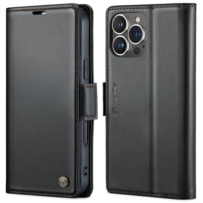 CaseMe 023 Butterfly Buckle Litchi Texture RFID Anti-theft Leather Phone Case, For iPhone 15 Pro Max, For iPhone 14, For iPhone 14 Plus, For iPhone 15 Pro, For iPhone 15 Plus, For iPhone 14 Pro, For iPhone 15, For iPhone 14 Pro Max