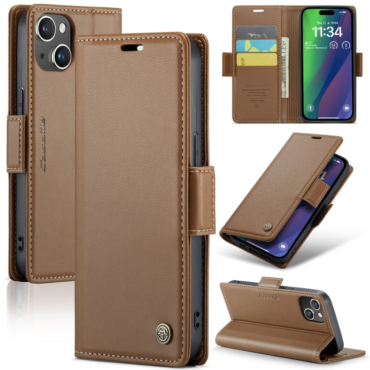 CaseMe 023 Butterfly Buckle Litchi Texture RFID Anti-theft Leather Phone Case, For iPhone 14, For iPhone 15 Pro Max, For iPhone 15 Pro, For iPhone 14 Plus, For iPhone 14 Pro, For iPhone 15 Plus, For iPhone 15, For iPhone 14 Pro Max