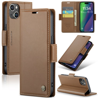 CaseMe 023 Butterfly Buckle Litchi Texture RFID Anti-theft Leather Phone Case, For iPhone 15 Pro Max, For iPhone 14, For iPhone 14 Plus, For iPhone 15 Pro, For iPhone 15 Plus, For iPhone 14 Pro, For iPhone 15, For iPhone 14 Pro Max