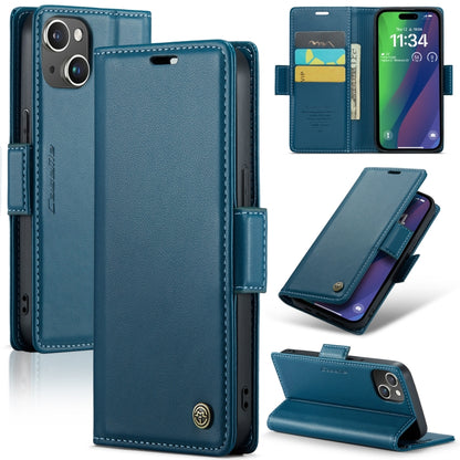 CaseMe 023 Butterfly Buckle Litchi Texture RFID Anti-theft Leather Phone Case, For iPhone 15 Pro Max, For iPhone 14, For iPhone 14 Plus, For iPhone 15 Pro, For iPhone 15 Plus, For iPhone 14 Pro, For iPhone 15, For iPhone 14 Pro Max