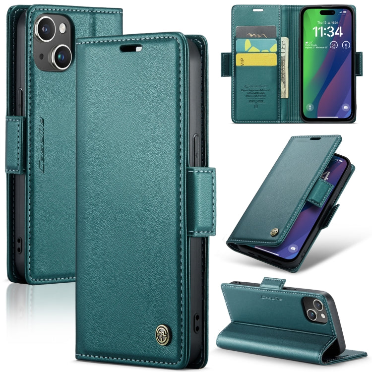 CaseMe 023 Butterfly Buckle Litchi Texture RFID Anti-theft Leather Phone Case, For iPhone 14, For iPhone 15 Pro Max, For iPhone 15 Pro, For iPhone 14 Plus, For iPhone 14 Pro, For iPhone 15 Plus, For iPhone 15, For iPhone 14 Pro Max