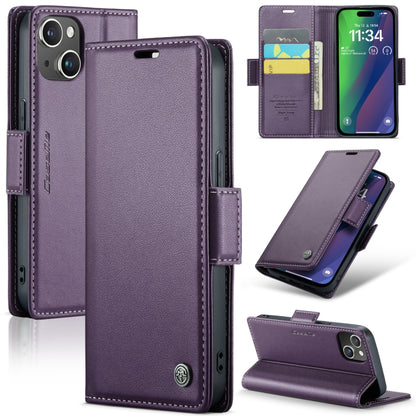 CaseMe 023 Butterfly Buckle Litchi Texture RFID Anti-theft Leather Phone Case, For iPhone 15 Pro Max, For iPhone 14, For iPhone 14 Plus, For iPhone 15 Pro, For iPhone 15 Plus, For iPhone 14 Pro, For iPhone 15, For iPhone 14 Pro Max
